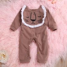 Shein Toddler Girls Fringe Trim Cartoon Print Jumpsuit