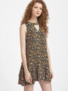 Shein V Cutout Keyhole Tie Back Ditsy Dress