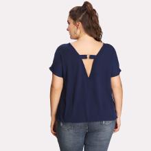 Shein Plus O-ring V Back Top