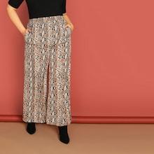 Shein Plus Snake Pattern Wide Leg Pants