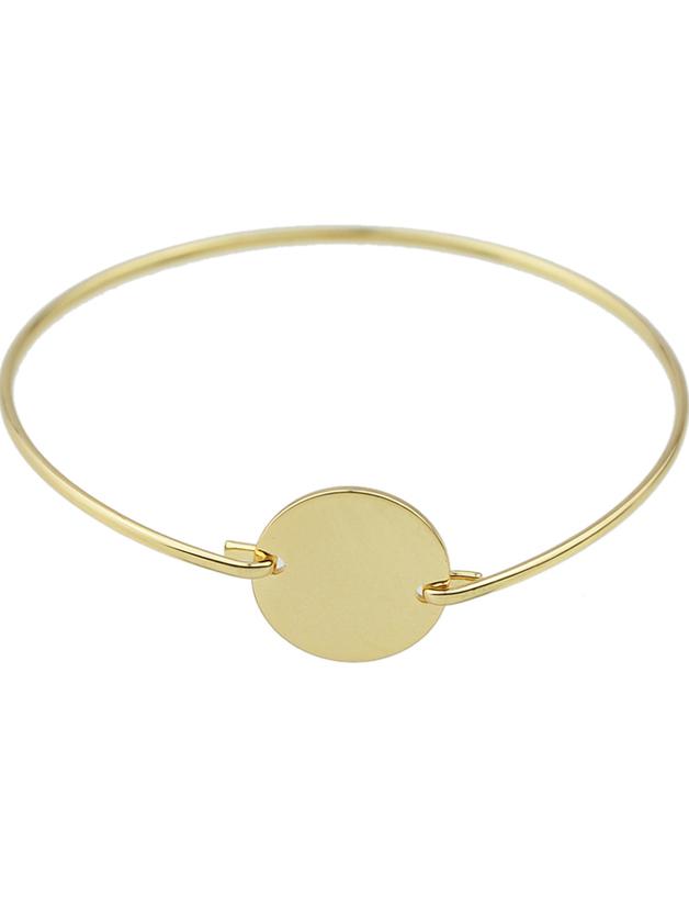 Shein Gold Round Decoration Thin Cuff Bracelet