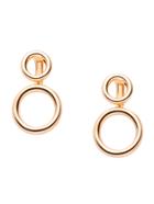 Shein Gold Plated Hollow Circle Stud Earrings