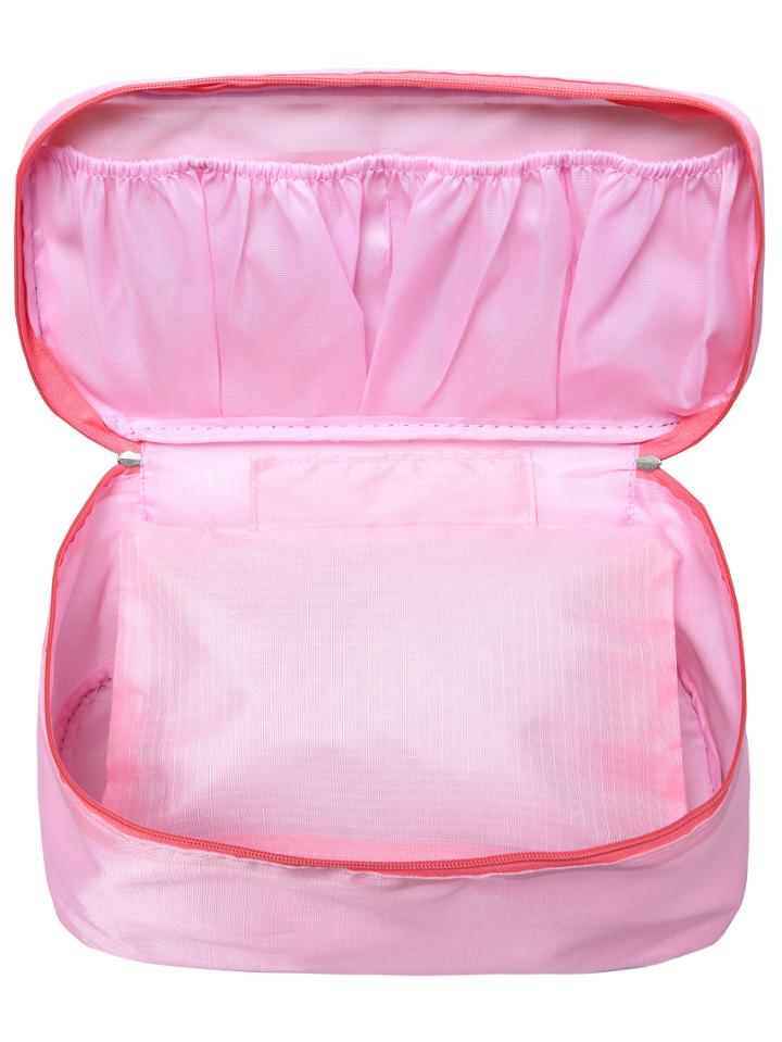 Shein Pink Zipper Multifunctional Wash Bag