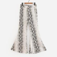 Shein Snakeskin Print Flare Pants