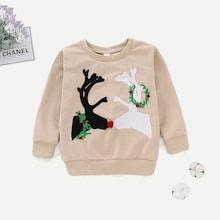 Shein Toddler Boys Double Elk Sweatshirt