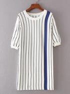 Shein Vertical Striped Sweater Dress
