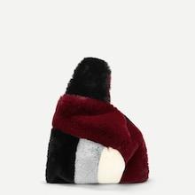Shein Color-block Faux Fur Clutch Bag