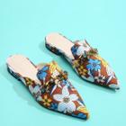 Shein Bee Detail Calico Print Pointed Toe Flats