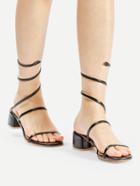 Shein Pu Strap Around Chunky Heeled Sandals