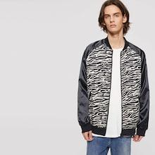 Shein Men Zip Up Raglan Sleeve Animal Print Jacket