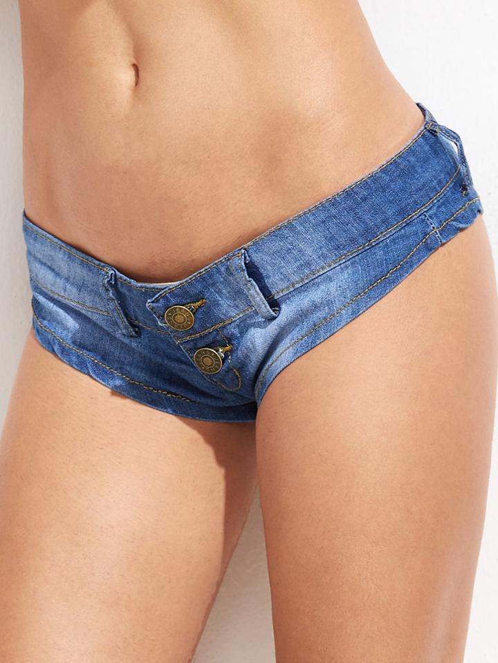 Shein Blue Denim Ultra Short Shorts