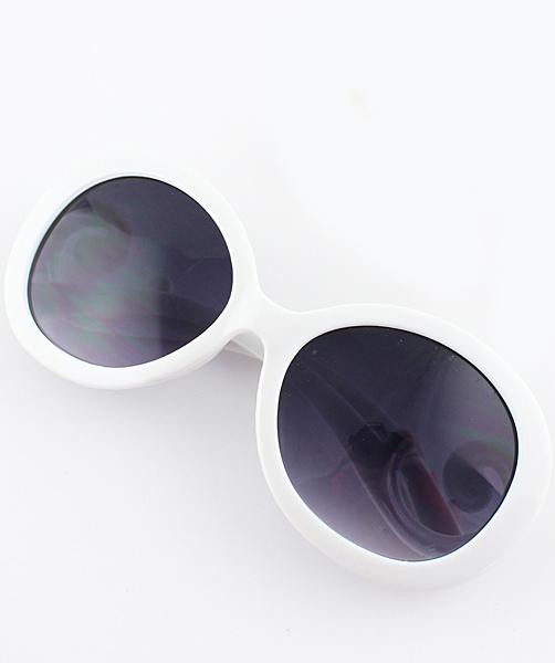 Shein White Lenses Red Sleek Sunglasses