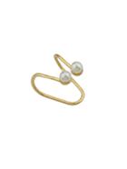 Shein Gold 1pc Metal With Simulated-pearl Clip Earrings