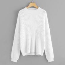 Shein Plus Ribbed Knit Fuzzy Jumper