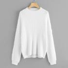 Shein Plus Ribbed Knit Fuzzy Jumper