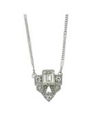 Shein Rhinestone Geometric Pendant Necklace