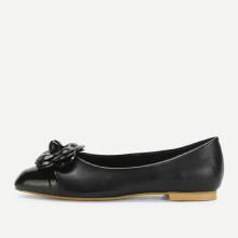Shein Flower Decorated Pu Flats