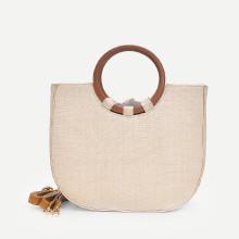 Shein Pu Ring Handle Bag