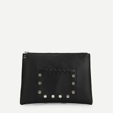 Shein Stitch Detail Pu Clutch Bag