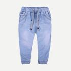 Shein Boys Plain Drawstring Jeans