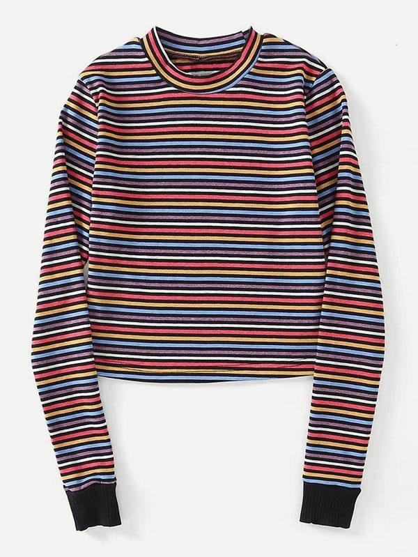Shein Multi Stripe Tee