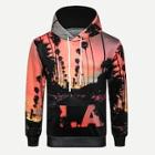 Shein Men Letter And Tropical Print Hooded Sweatshirt
