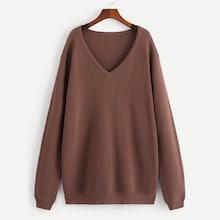 Shein Plus Button Detail Rib Knit Jumper