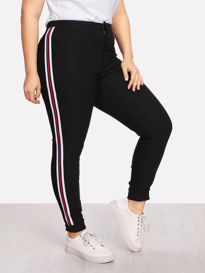 Shein Stripe Side Skinny Pants