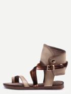 Shein Apricot Buckle Strap Flat Sandals