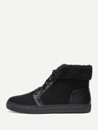 Shein Faux Fur High Top Lace Up Sneakers