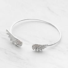 Shein Rhinestone Embellished Wing Design Cuff Bracelet