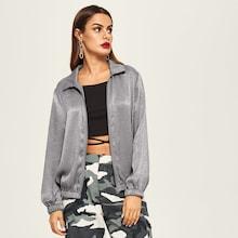 Shein Zip Up Silky Jacket