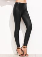 Shein High Waist Faux Leather Leggings