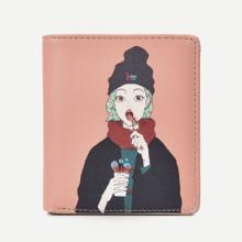 Shein Comic Girl Print Purse