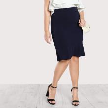 Shein Plus Ruffle Hem Skirt