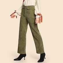 Shein Straight Leg Corduroy Pants