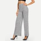 Shein Straight Leg Plaid Pants