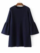 Shein Fluted Sleeve Knit Dress