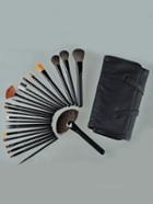 Shein 24pcs Professional Cosmetic Makeup Brush Set Kit With Bag-black