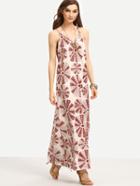 Shein Round Windmill Print Long Cami Dress