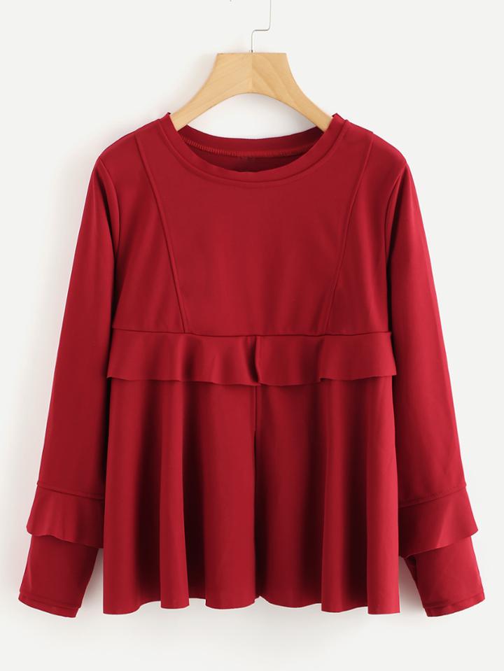 Shein Ruffle Hem Blouse