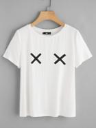 Shein Cross Print T-shirt