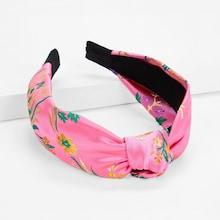 Shein Girls Floral Embroidery Knot Headband