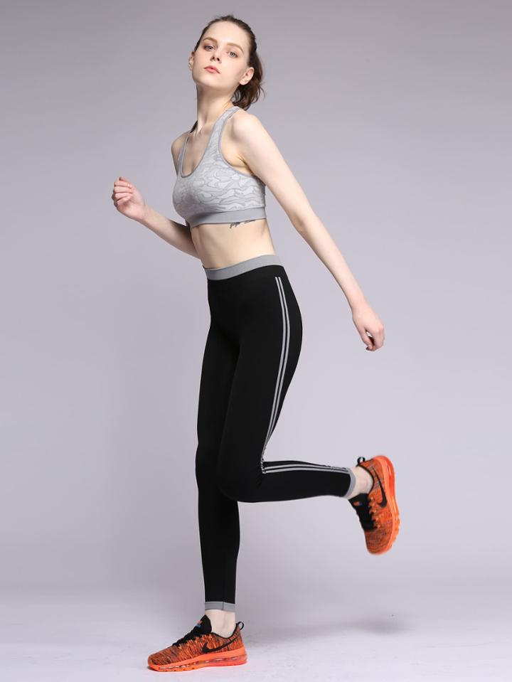 Shein Contrast Trim Striped Side Leggings