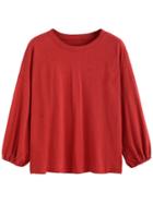 Shein Red Drop Shoulder T-shirt