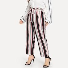 Shein Plus Self Tie Striped Pants
