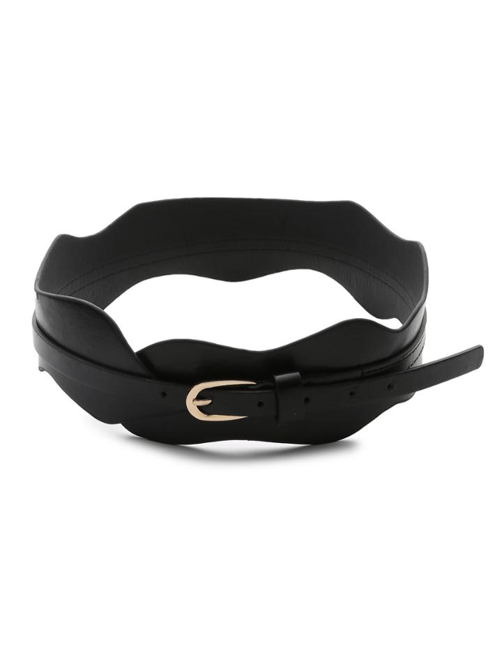 Shein Black Double Layered Buckle Waist Belt