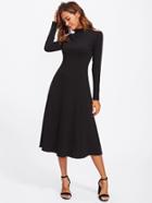 Shein Cutout Shoulder Raglan Sleeve Ribbed Dress