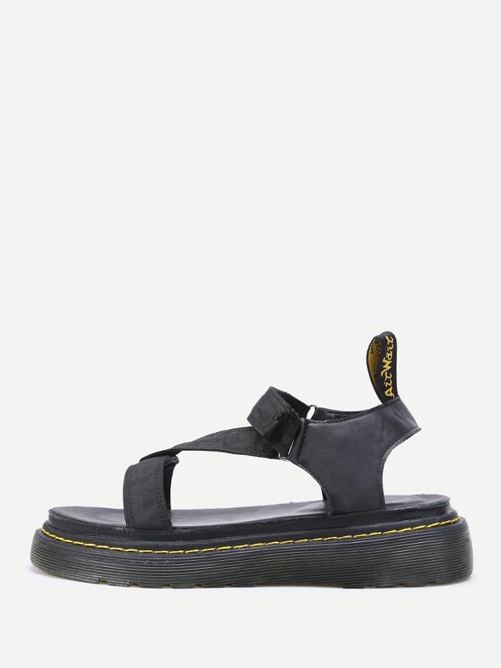 Shein Strap Design Flatform Sandals