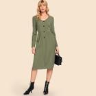 Shein 50s Button Front Dress